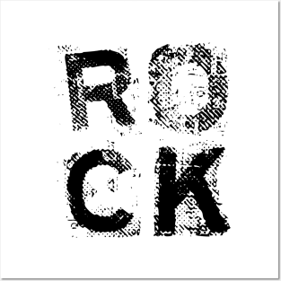 rock grunge logo Posters and Art